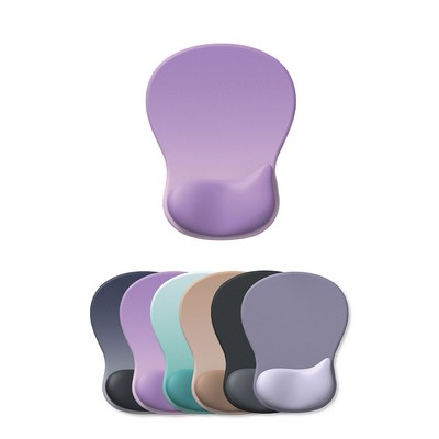 Non Slip PU Base Mouse Pad With Silicone Infill Wrist Rest For Work or Study