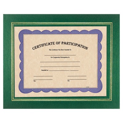 13.25" x 10.75" Green Certificate Holder