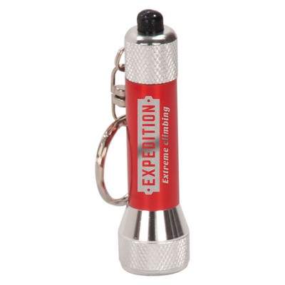 2.75" Red 5-LED Flashlight with Keychain