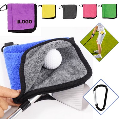 Golf Ball Towels for Golf Bags with D Clip