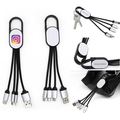 4 in1 Charging Cables with Light Up Logo