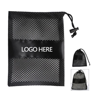 Secure Mesh Cinch Sack with Clasp