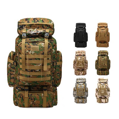 80L Tactical Camouflage Outdoor Camping Backpack