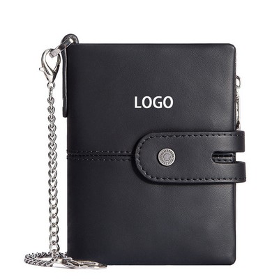 Anti Theft Genuine Leather Mens Wallet