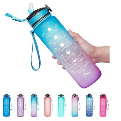 32oz Water Bottle with Time Marker