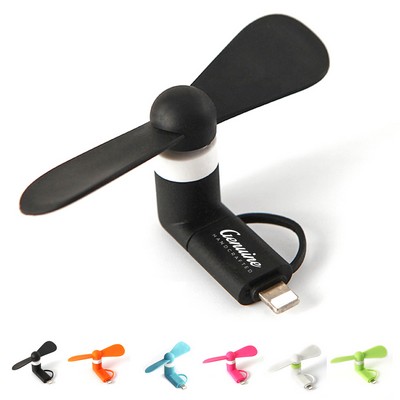 2-in-1 Mini USB Smartphone Fan