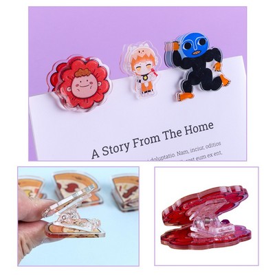 Custom Shape Full Color Imprint Acrylic Clip