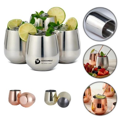 Portable Stainless Steel Stemless Wine Glasses