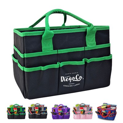Spacious Storage Tote Bag with Small Tool Organizer