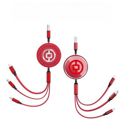 3-in-1 Retractable Data Cable