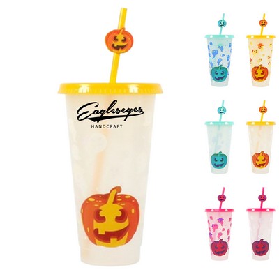 24oz Halloween Plastic Cup