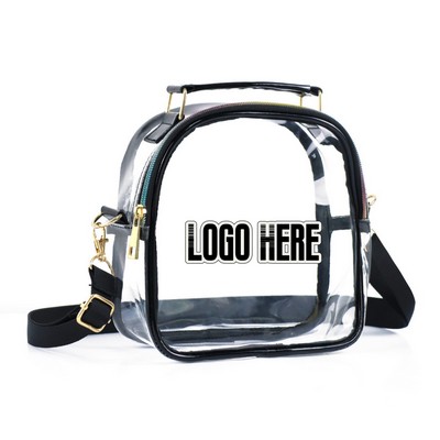 Clear PVC Crossbody Shoulder Bag