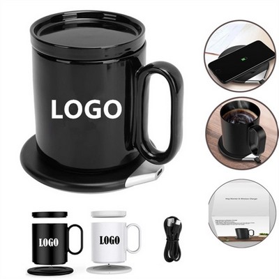 Smart Coffee Mug Warmer and Wireless Phone Charger Combo.