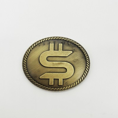 2" Custom Brass Material Challenge Coins With No Color Fill