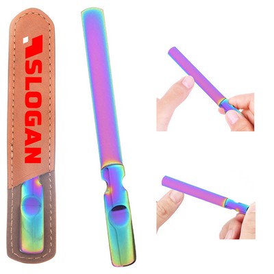 Nail File With Durable Leather Case