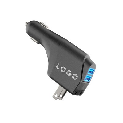 2.1A Dual Port USB Car Wall Charger