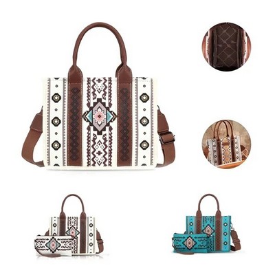 Tote Bag Set with Aztec Pattern