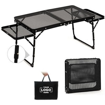 Wing Panels Metal Mesh Camping Table