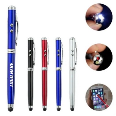4-In-1 Multi-Function Touch Screen Stylus