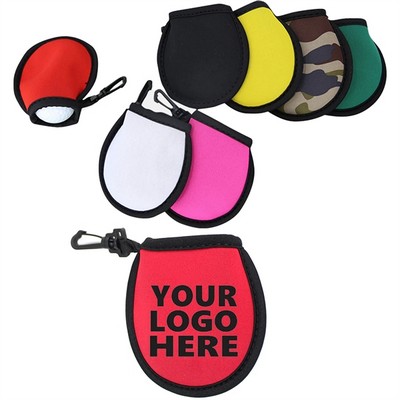 MOQ100 Golf Ball Cleaning Pouch With Clip