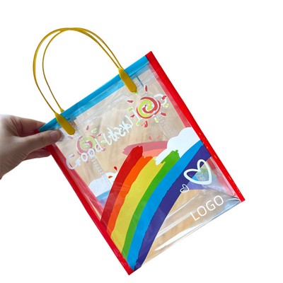 Rainbow Clear PVC Tote Bag