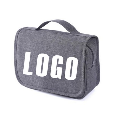 9"x7" Compact Oxford Cloth Waterproof Travel Toiletry Bag w/Shoulder Strap