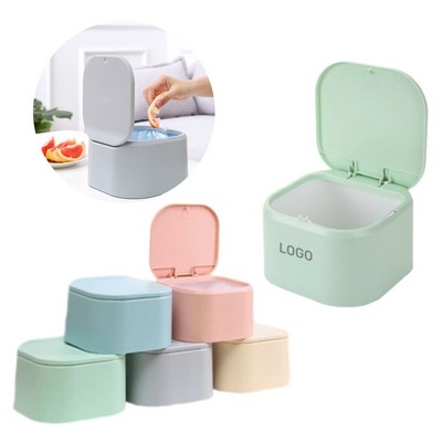 Desktop Press-type Pop-up Lid Trash Bin