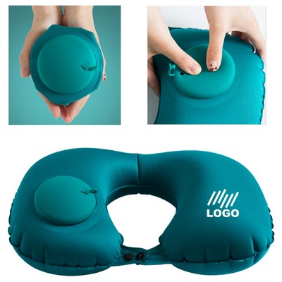 Push-Type Inflatable U-Shaped Pillow