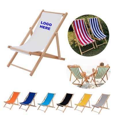 Personalized Outdoor Furniture Adjustable Beach Recliner Folding Beach Chair