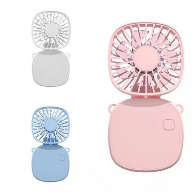 300 mAh Folding Mini Fan with Make Up Mirror
