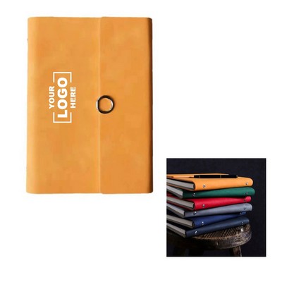Refillable Leather Notebook A5 Binder 6 Ring