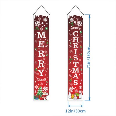 12" X 70" Full Color Customized Holiday Party Decoration Couplet