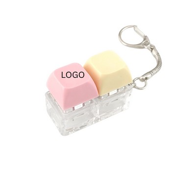 Dual-Key Mechanical Fidget Keychain