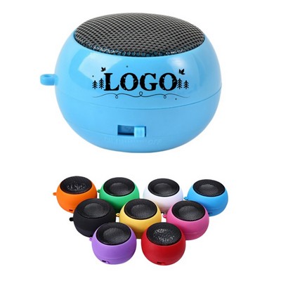 Portable Retractable Speaker with USB Charging Cable and 3.5mm Audio Jack