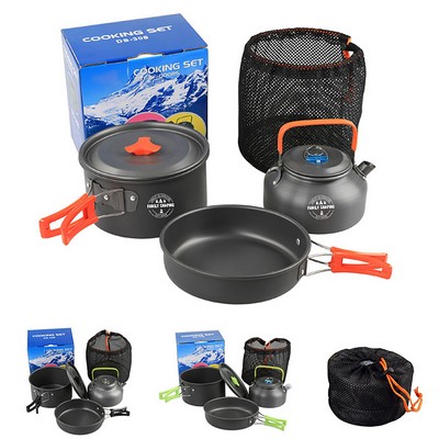 3PCS Camping Cookware Camping Pots and Pans Set