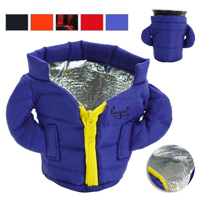 Puffer Jacket Can Cooler Sleeve