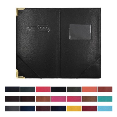 Leather Guest Check Presenter with Corner Guards
