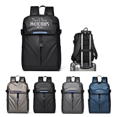 Multifunctional Laptop Backpack with Expandable Front Pocket