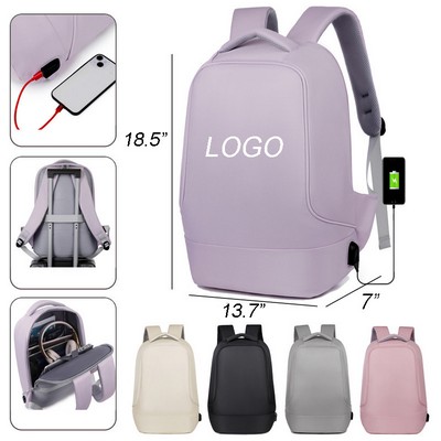 USB Oxford Outdoor Backpack-18.5"x13.7"x 7"
