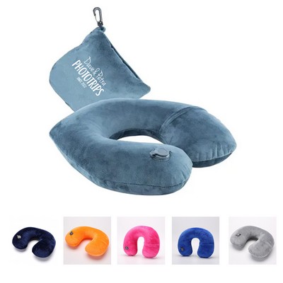 Micro Velvet Inflatable Neck Pillow
