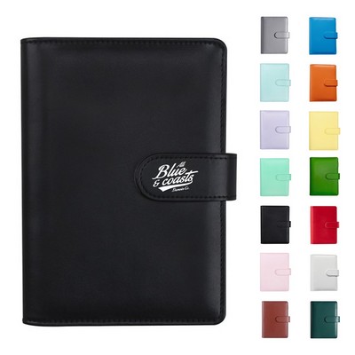 A6 PU Leather 6 Ring Binder Notebook