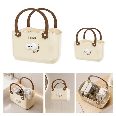 Portable Plastic Bath Storage Basket