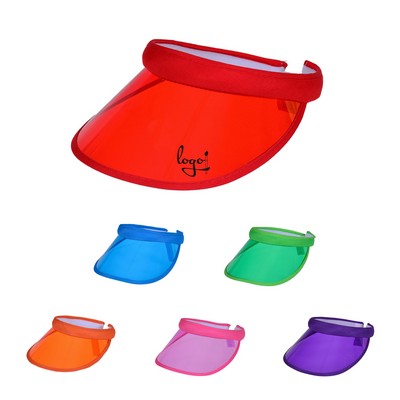 Unisex Sun Visors Plastic Clear Cap