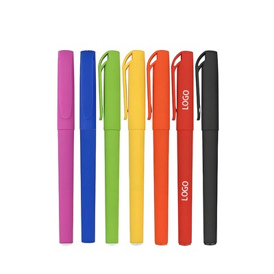 Plastic Gel Ink Pen with Strong Clip and Tight Cap