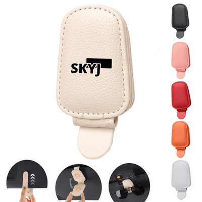 PU Visor Sunglasses Clip Holder