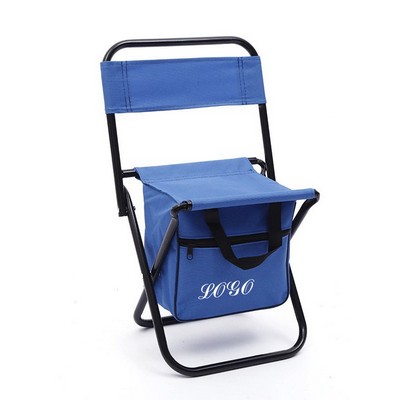 Large Size Folding Chair With Cooler Bag