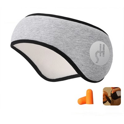 Adjustable Velcro Eye Mask/Earmuff with Earplugs