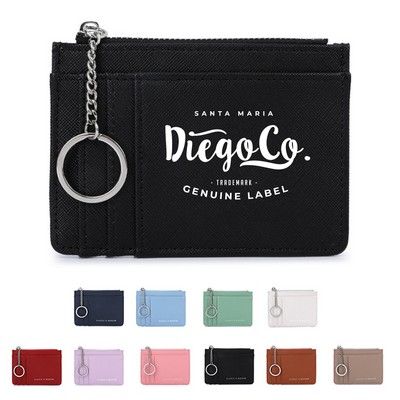 Vinyl Coin Pouch with Split Ring