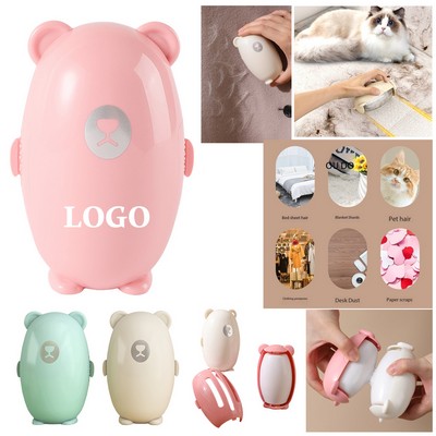 Compact Bear-Shaped Travel Lint Brush