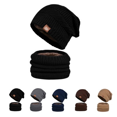Winter Warmth Knit Beanie & Scarf Set